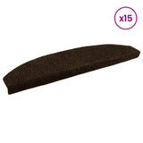 Self-adhesive Stair Mats 15 pcs Brown 80 x 24.5 x 3.5 cm 42038671