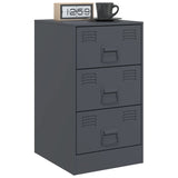 ZNTS Bedside Cabinets 2 pcs Anthracite 34.5x39x62 cm Steel 841780