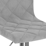 Bar Stools 2 pcs Light Grey Velvet 333687