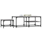 ZNTS Nesting Coffee Tables 2 pcs Grey Sonoma Engineered Wood 835397