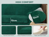 Two-Seater Velvet-Feel Sofa - Green T3398P377880