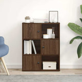 Bookcase Brown Oak 60x24x76.5 cm Engineered Wood 860388