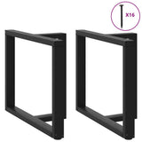 Dining Table Legs T-Shaped 2 pcs Black 100x35x cm Steel 4013068