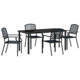 Garden Dining Set 5 pcs Anthracite Powder-Coated Steel 3379306