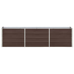 Garden Raised Bed Galvanised Steel 240x40x45 cm Brown 47046