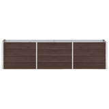 Garden Raised Bed Galvanised Steel 240x40x45 cm Brown 47046