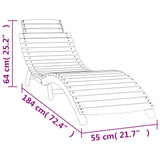 Sun Loungers 2 pcs White 184x55x64 cm Solid Wood Acacia 3155470
