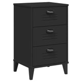 ZNTS Bedside Cabinet VIKEN Black Engineered Wood 374912