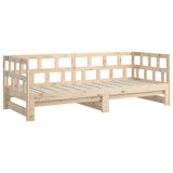 Pull-out Day Bed without Mattress Solid Wood Pine 2x cm 820227