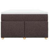Box Spring Bed with Mattress Dark Brown 120x200 cm Fabric 3285369