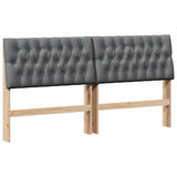 Upholstered Headboard Dark Grey 180 cm Solid Pine Wood 879325