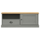TV Cabinet VIGO Grey 106x40x40 cm Solid Wood Pine 353177