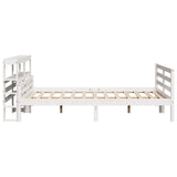 Bed Frame with Headboard without Mattress White 140x200 cm 3305944