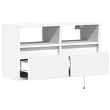 TV Wall Cabinet with LED Lights White 80x31x45 cm 852327