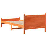 Bed Frame without Mattress Wax Brown 90x200 cm Solid Wood Pine 855602