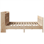 ZNTS Bed Frame without Mattress 180x200 cm Super King Solid Wood Pine 3323251