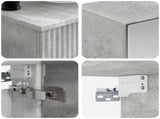 Bathroom Furniture Set 6 pcs Concrete Grey 100 x 14.5 x 70 cm 3407130
