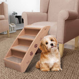Folding Dog Stairs Brown 62x40x49.5 cm 170986