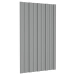 Roof Panels 36 pcs Galvanised Steel Grey 80x45 cm 317202