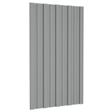 Roof Panels 36 pcs Galvanised Steel Grey 80x45 cm 317202