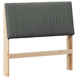 Upholstered Headboard Dark Grey 100 cm Solid Pine Wood 879410