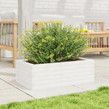 Garden Planter White 70x40x23 cm Solid Wood Pine 847219