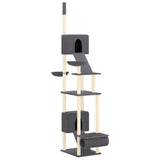 Floor to Ceiling Cat Tree Dark Grey 277-303 cm 171614
