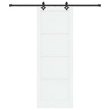Sliding Door ORKDAL White 83 x 232 cm Solid Pine Wood 3445554