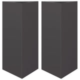 Garden Planters 2 pcs Black Triangular 40x34.5x75 cm Steel 851158