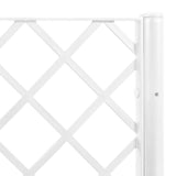 Garden Planter with Trellis White 160x40x140 cm PP 367874