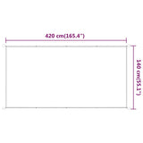 148166 Vertical Awning White 140x420 cm Oxford Fabric