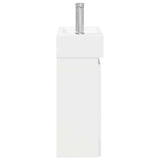 Bathroom Vanity Unit with Tap High Gloss White 889445