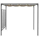 Gazebo with Retractable Roof 3x4x2.3 m Taupe 180 g/m 313624