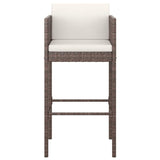 Garden Bar Set Brown PE rattan Medium Footrest Garden Bar Set 3095389