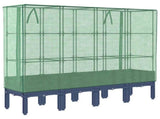 Raised Bed with Greenhouse Cover Rattan Look 160x40x140 cm 4015835
