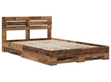 Bed Frame with Drawer with Headboard Manual Engineered Wood 3411673