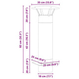Chimney Extension Silver 35 x 35 x 82 cm Stainless Steel 42008449