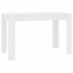 Dining Table White 120x60x76 cm Engineered Wood 800432