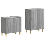 2 Piece Bathroom Cabinet Set ARNHEM Grey Sonoma Engineered Wood 3417609