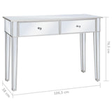 Mirrored Console Table MDF and Glass 106.5x38x76.5 cm 246660