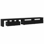 TV Cabinets 3 pcs Black oak 290 x 36.5 x 40 cm Engineered wood 3332513
