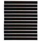 Screw-on Door Brush Seals 12 pcs Brown 100 cm Aluminium Alloy 42019448