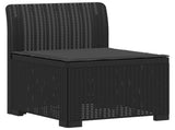 7-Seater Garden Sofa with Cushions Rattan Look PP Anthracite 3444143