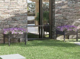 Garden Planters 2 pcs Grey 70x70x70 cm Solid Pinewood 810814