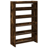 ZNTS Shoe Rack Smoked Oak 60x25x100 cm Engineered Wood 859873