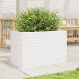 Garden Planter White 70x40x46 cm Solid Wood Pine 3282440