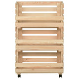 Vegetable Trolley 37x30x80 cm Solid Pinewood 327325