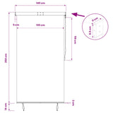 145972 Outdoor Roller Blind 140x250 cm Orange and Brown