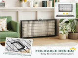 Foldable Dog Crate with 2 Doors with Tray, Soft Cushion, for Extra and Large Dogs, 105 x 70 x 75, T3398P376675