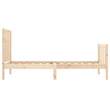 Bed Frame without Mattress Small Single Solid Wood Pine 3192711